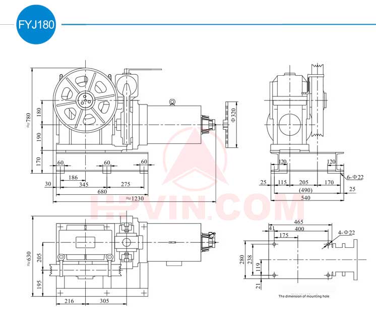 Động cơ thang máy mitsubishi FYJ180
