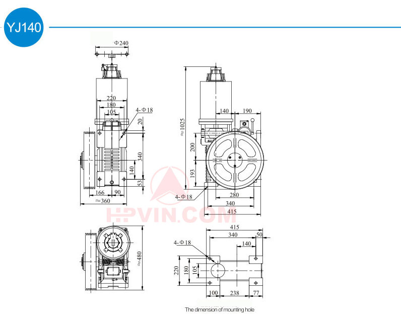 Động cơ thang máy mitsubishi YJ140