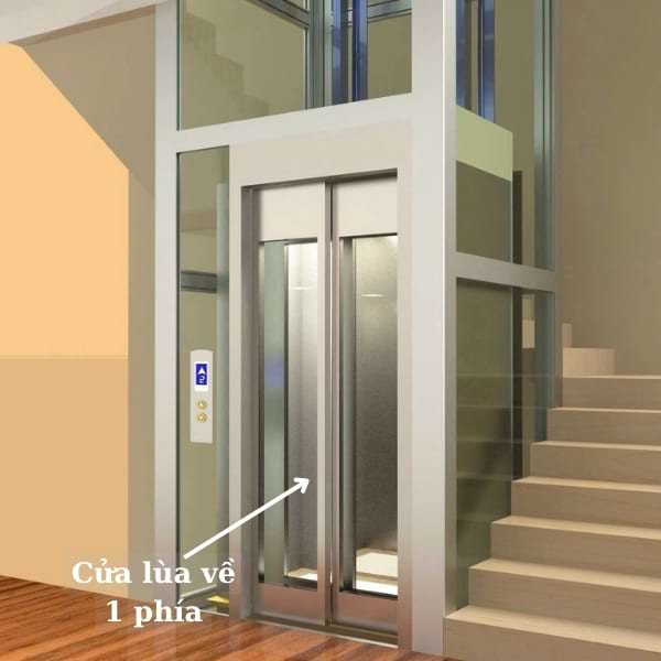 Cửa lùa về 1 phía tối ưu diện tích cửa