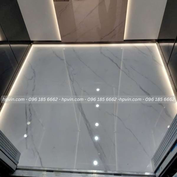 Đá marble sử dụng để ốp cho sàn cabin thang máy Sàn cabin thang máy sử dụng bằng đá marble cao cấp