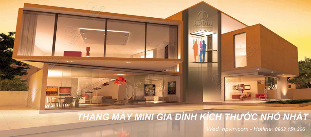 thang máy mini gia đình kích thước nhỏ